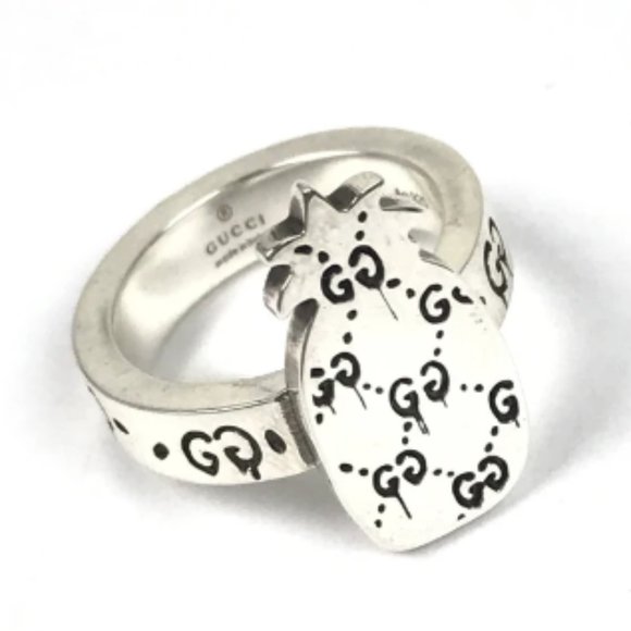 GUCCI Ghost Pineapple Silver Ring - Picture 2 of 4